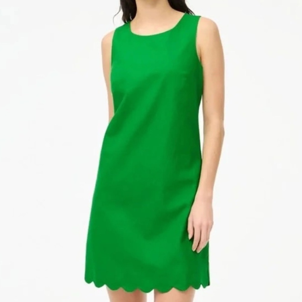 J. Crew Emerald Green Sleeveless Linen Dress